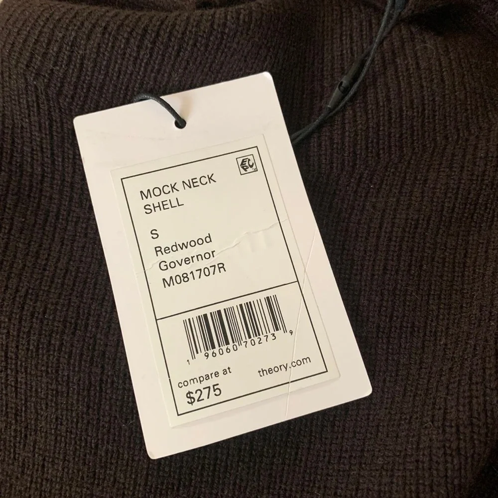 Theory wool - cashmere sleeveless mock neck vest - Picture 5 of 5